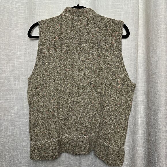 Woolrich Full Zip Sweater Vest Womens L Wool Stretch Outdoors Cozy Hiking Camp - Picture 2 of 10